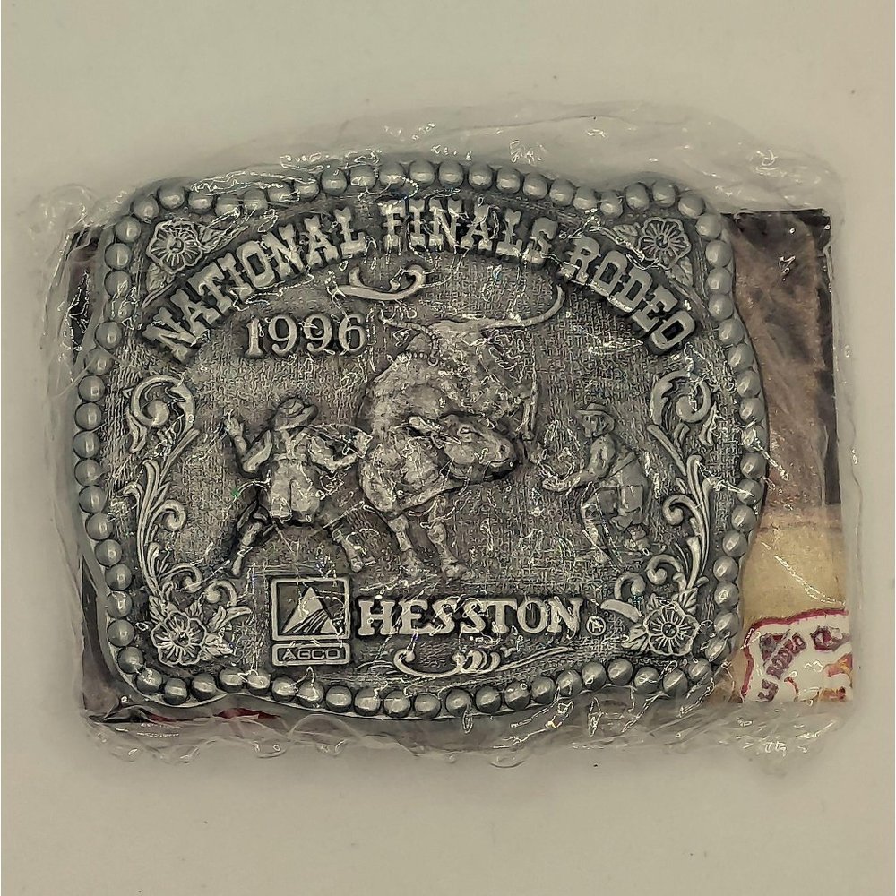 1996 Hesston NFR Belt Buckle Youth Size Rodeo